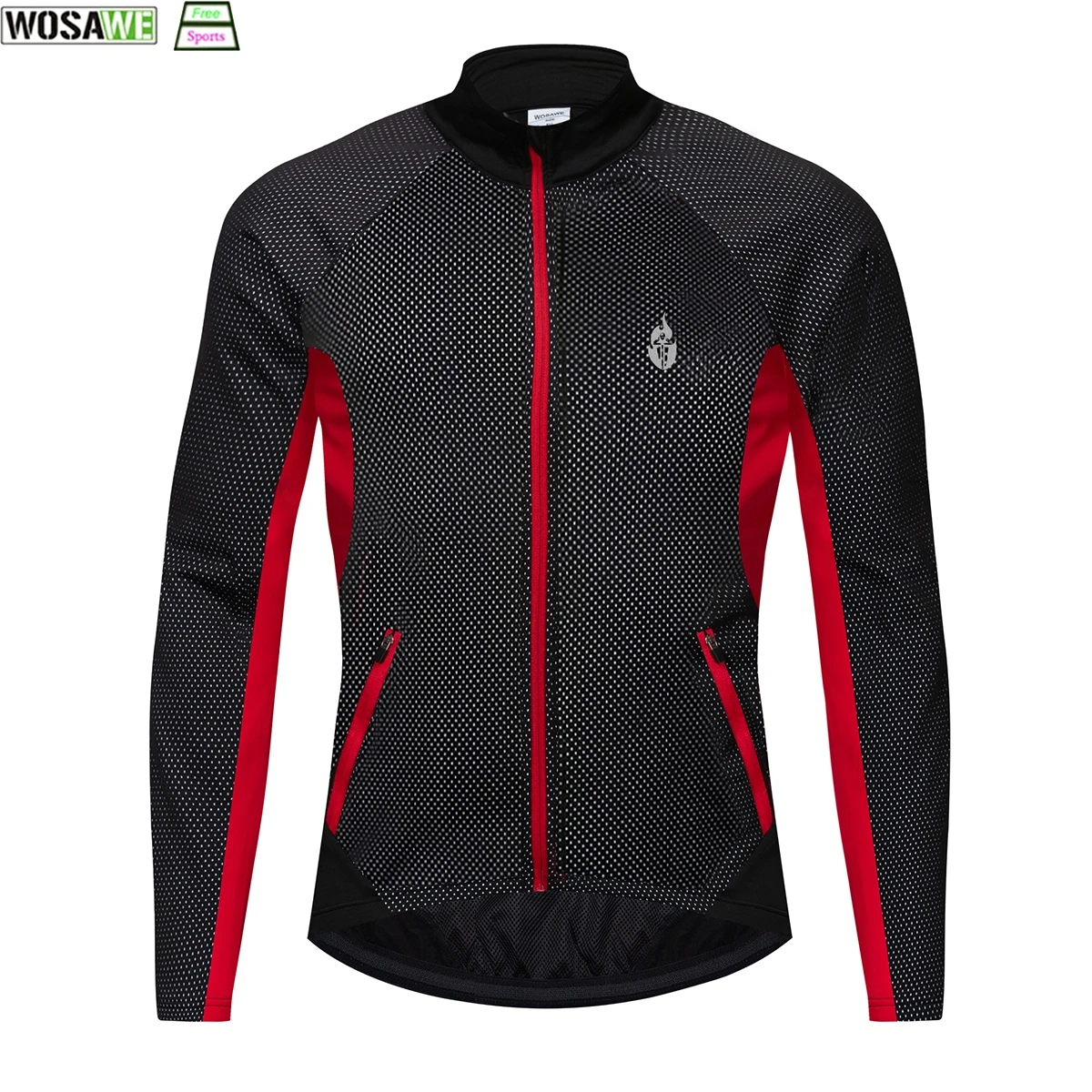 

WOSAWE Winter Cycling Jacket Fleece Thermal Warm Up Outdoor Sports Windbreaker Jacket Coat Waterproof Pocket MTB Bicycle Clothes