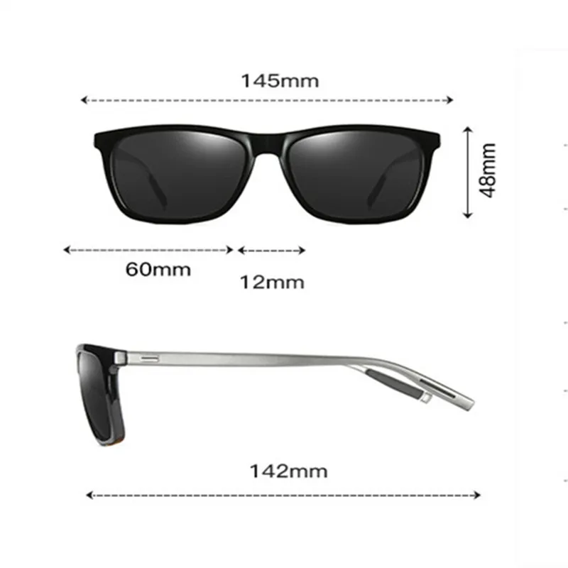 Night Vision Glasses Unisex Driving Glasses Polarized Outdoor Riding Hd Vision Sun glasses Square Anti-light Goggles