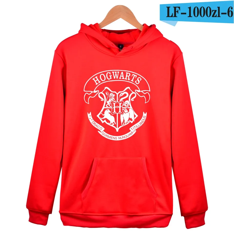 red Повседневные Новые мужские и женские толстовки Hogwarts, брендовые свитшоты, одежда HOGWARTS, спортивный костюм, уличная Толстовка в стиле хип-хоп, топы для мальчиков и девочек - Цвет: red