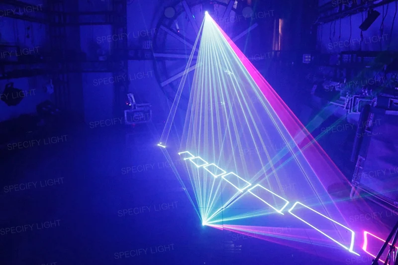 DMX-512 2D+3D Multi Color 1W RGB Laser Light DJ Stage Aluminum Auto Sound Laser Projector Bar Disco KTV Party Light Decoration (14)