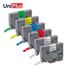 UniPlus TZe131 tze231 tze431 tze531 tze631 tze731 12 мм Принтер этикеток для Brother герметизирующая ptfe-лента для E100 принтер этикеток P-touch мульти цветные Стикеры