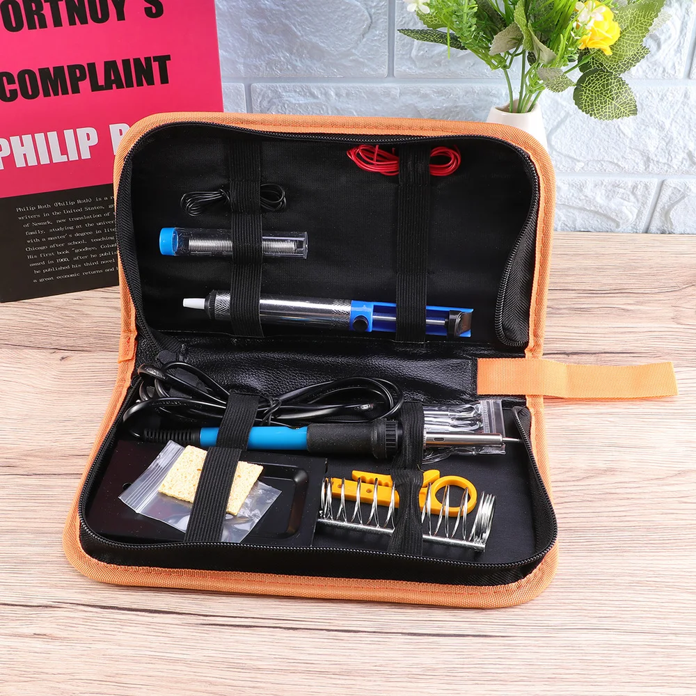 

15pcs 60W Temperature Adjustable Welding Soldering Iron Tool Kit with Carrying Case (AU Plug)
