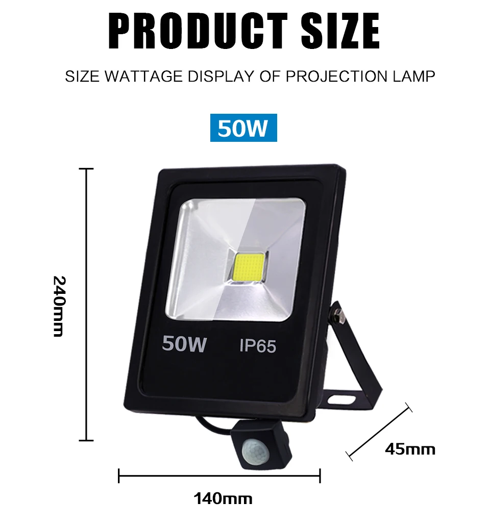 Светодиодный прожектор светильник 220V 50W 30W 10W движения Сенсор отражатель IP65 Водонепроницаемый светильник ing Открытый Светодиодный точечный светильник Потолочные Светильник