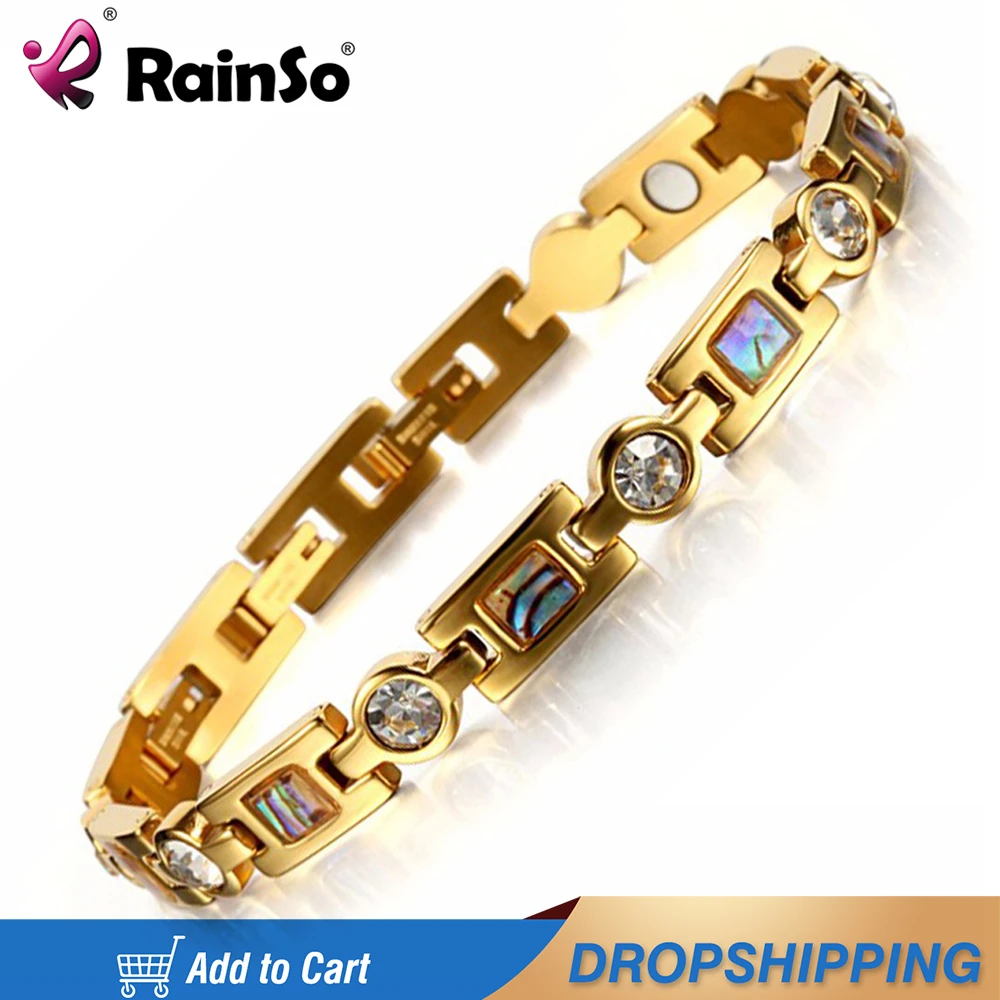 stel je voor Kinderpaleis Onderwijs Rainso Bio Energie Healing Armband Voor Vrouwen Magneet Smart Gespen  Gezondheidszorg Elements Mode Gouden Kleur Sieraden| | - AliExpress