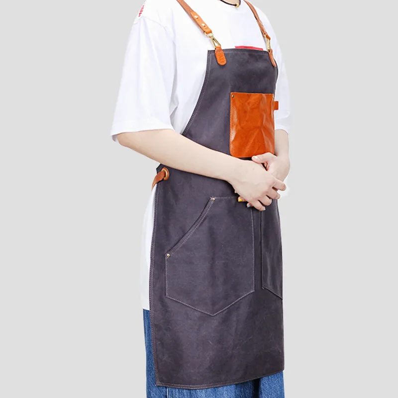 

Manufacturers Direct Selling Apron Japanese Style Retro Canvas Apron Women's Library Cafe Applicable Cloth Bag Wholesale
