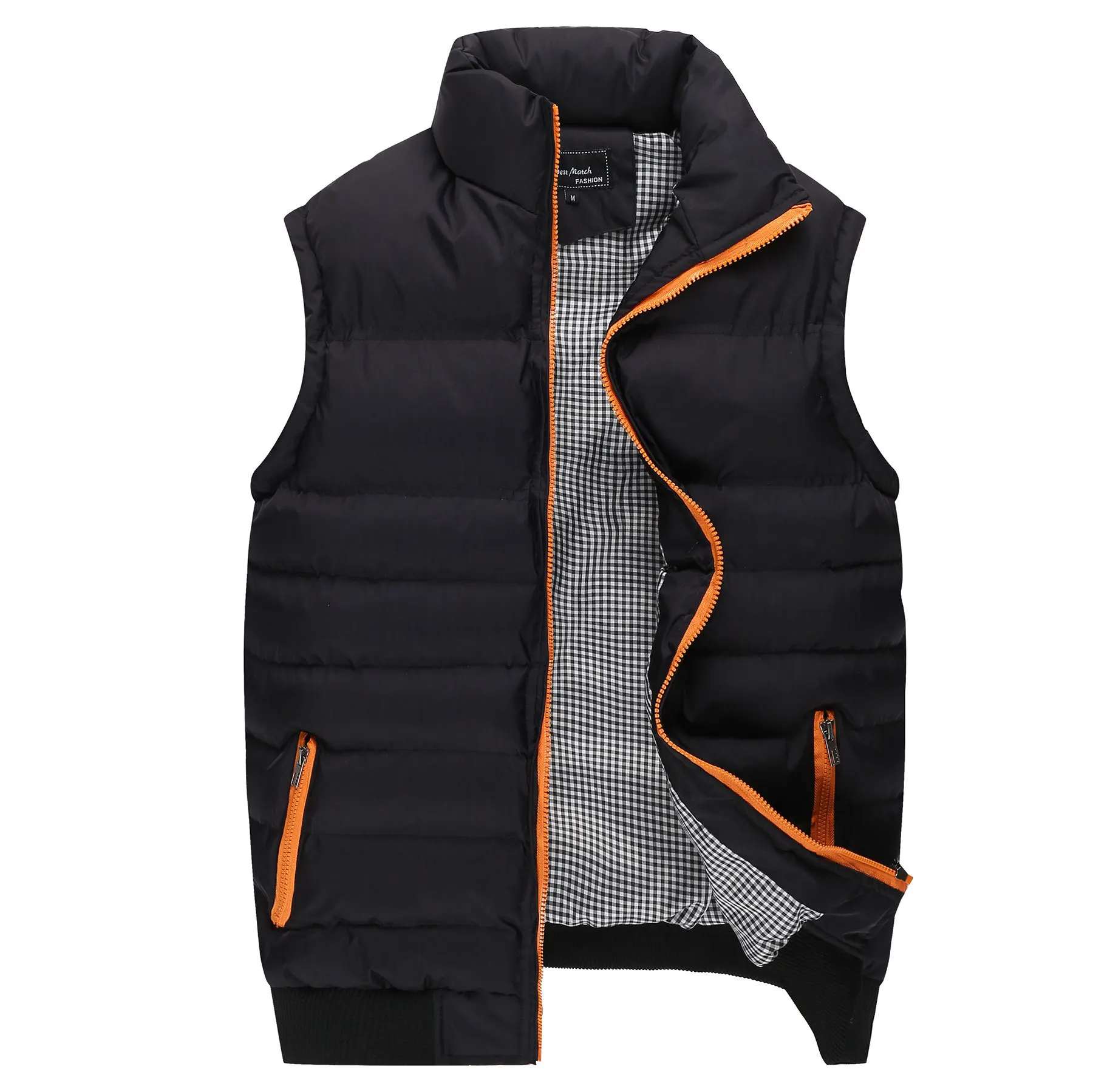 Autumn And Winter Stand Collar MEN'S Waistcoat Large Size Cotton Waistcoat MEN'S Waistcoat Customizable Fast