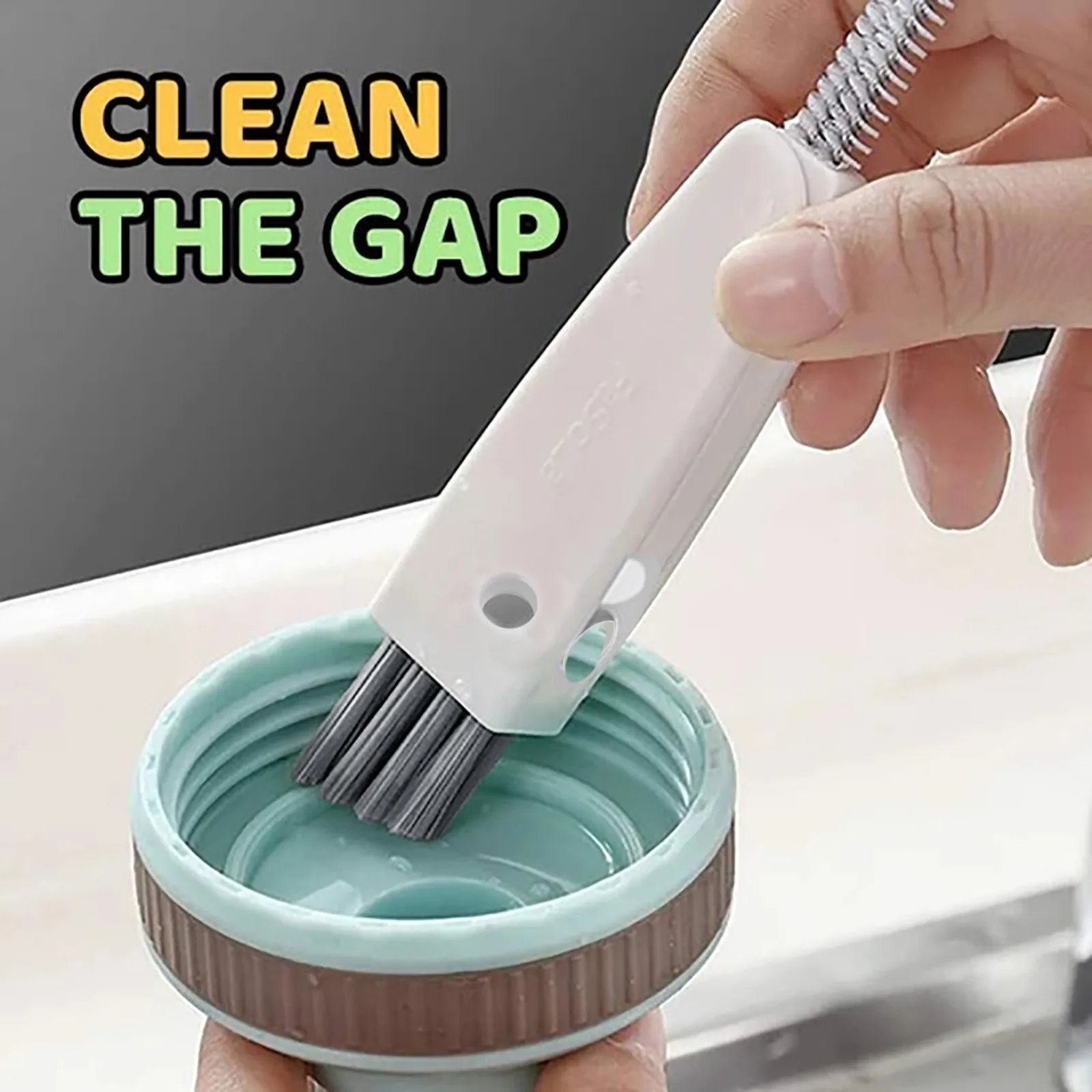 Tiny Cleaning Brush 3 In 1 Bottle Cap Detail Brush Various Bottle Mouth