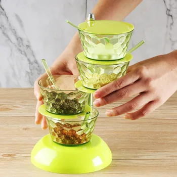 

Flavor Container Rotating Seasoning Box Three-dimensional Seasoning Box Kitchen Seasoning Rack Combination Salt Shaker