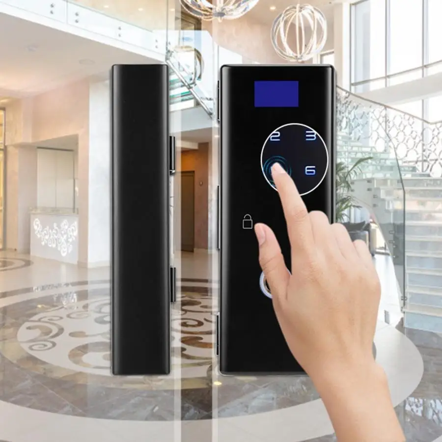 Безопасный замок для двери Smart Keyless Отпечатков пальцев Дверной замок кард-ридер кодовый дверной замок для домашнего офиса стекло