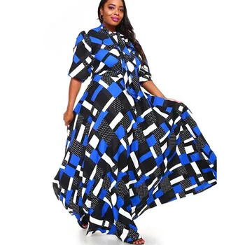 

Women's Bohemian Plus Size Dress Lantern Long Sleeve Work Dress Elegant High Waist A-Line Ol Dresses Wholesale Drop Shipping