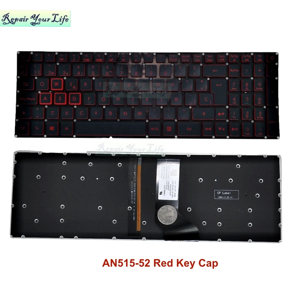 Espanhol Teclado Retroiluminado Teclado do Portátil para Acer Nitro An515-51 53 An51531 An51541 42 Lg5p-a52brl A50brl A53brl An51552 la