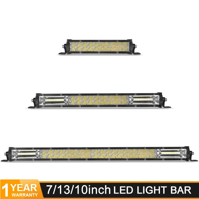 

DERI LED light bar 7 13 20 inch 60W 120W 180W Combo spot led Work light bar for Tractor Boat 4WD 4x4 Offroad Trucks ATV 12V 24V