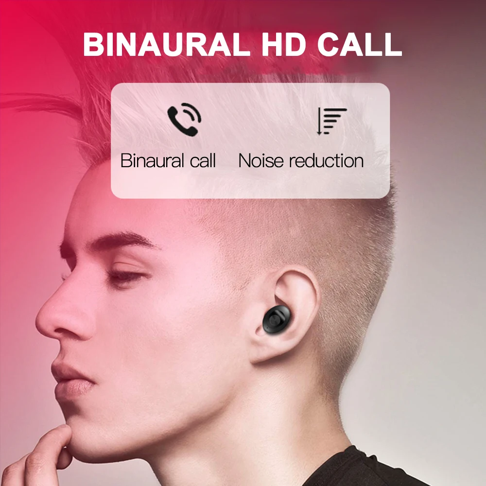 Rovtop Bluetooth 5 0 TWS беспроводные наушники стерео с микрофоном HIFI Спортивная гарнитура