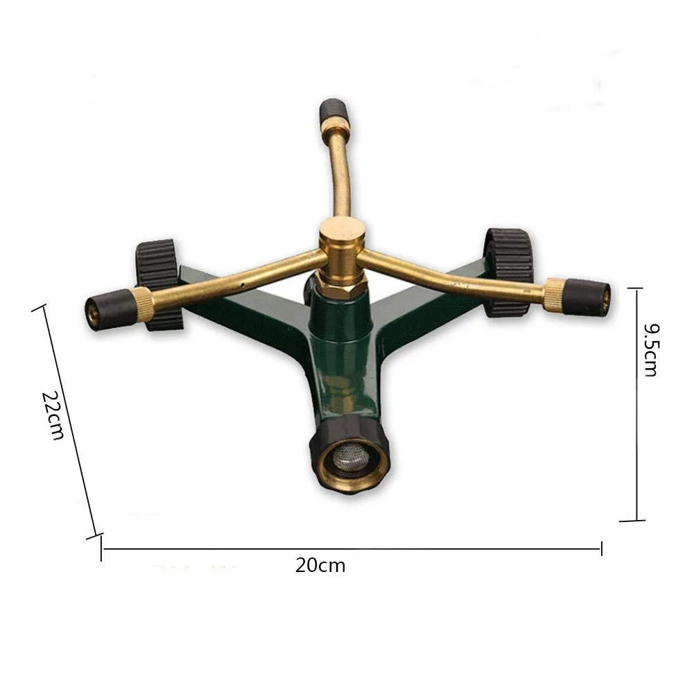 Регулируемое сопло, многофункциональный ролик, вращается на 360 градусов, спринклер для газонов, 3 рычага, инструмент для распыления, вращающийся антикоррозийный, для дома, латунь