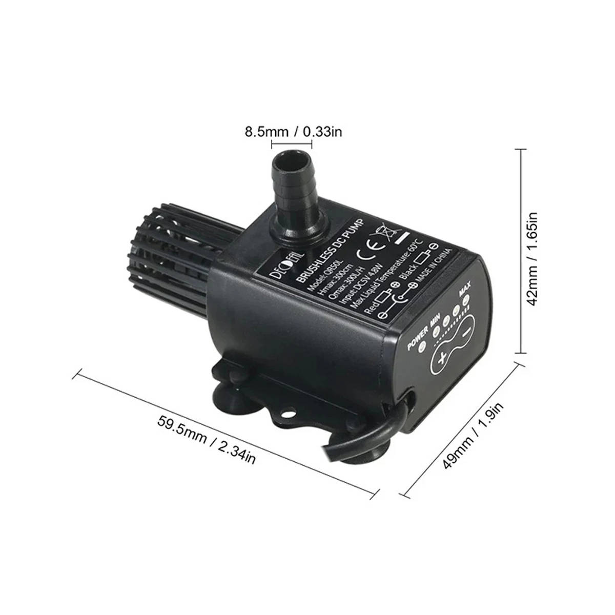 USB DC5V 4,8 Вт ультра-тихий мини Бесщеточный Водяной насос Водонепроницаемый погружной фонтан аквариумный циркулирующий 300л/ч подъемник 300 см