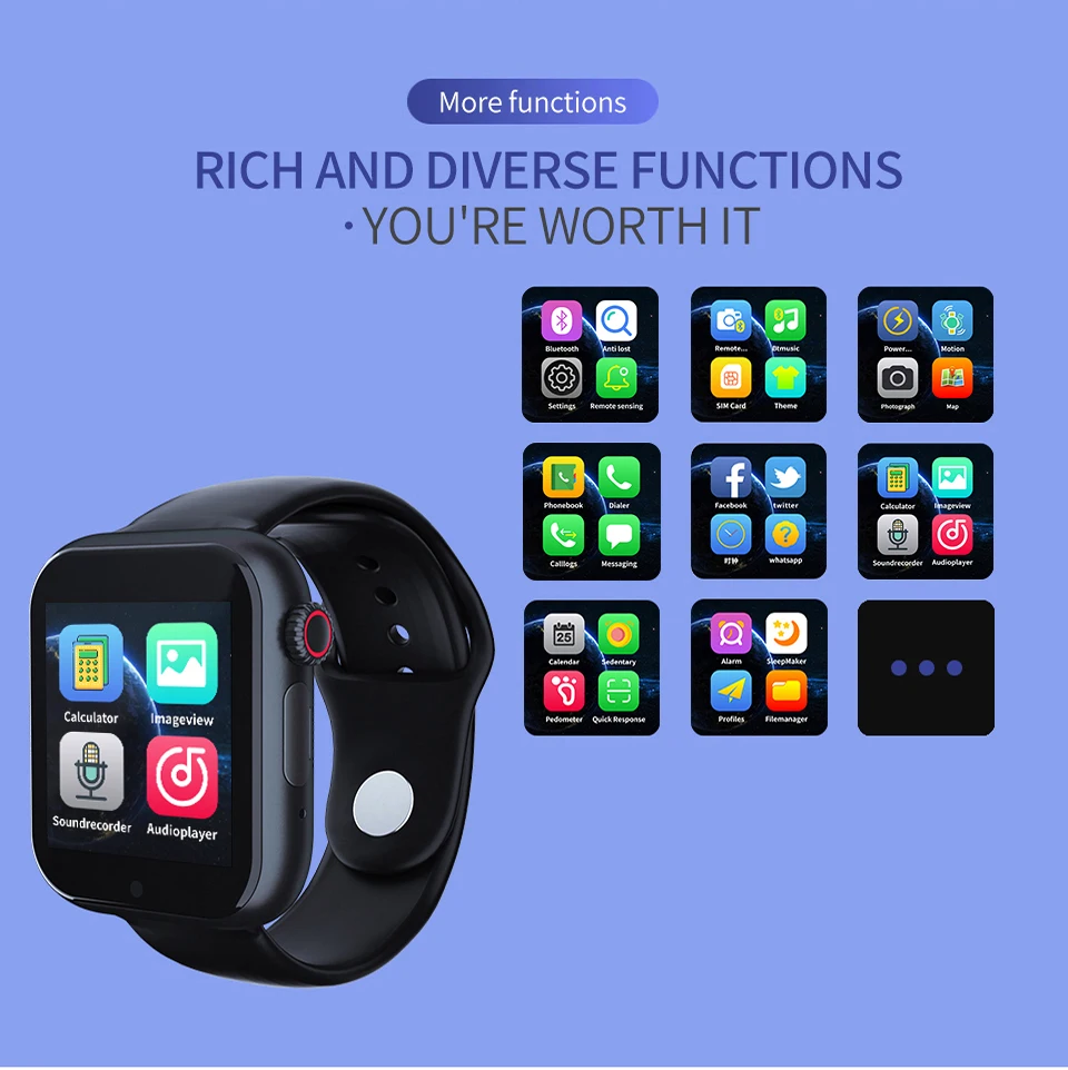 Смарт-часы Z6S с sim-картой, ответ на звонок, Смарт-часы для телефона, трекер активности, умные часы артериального давления