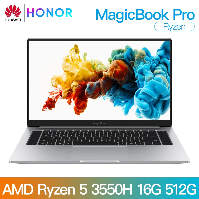R5 16G 512G Silver Ноутбук HUAWEI Honor MagicBook Pro(AMD Ryzen R5 3550H 8GB ram/512G SSD/16,1 ''ips sRGB - Цвет: R5 16G 512G Silver