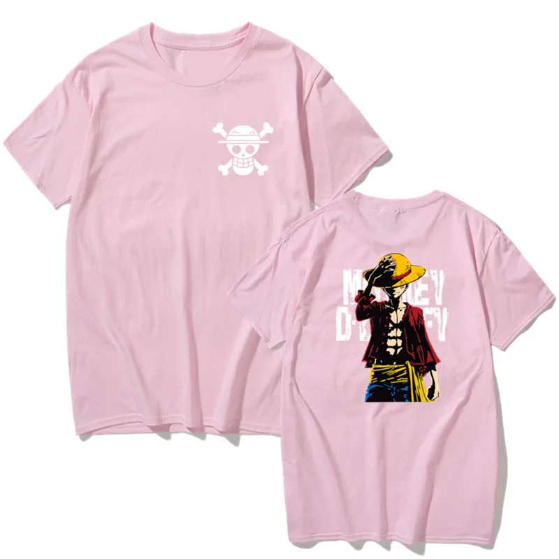 Бренд Для Мужчин's Одна деталь Луффи веселое Harajuku хлопковые футболки унисекс, летние хлопковые футболки для тренировок топы с принтами из аниме для бойфренда подарок