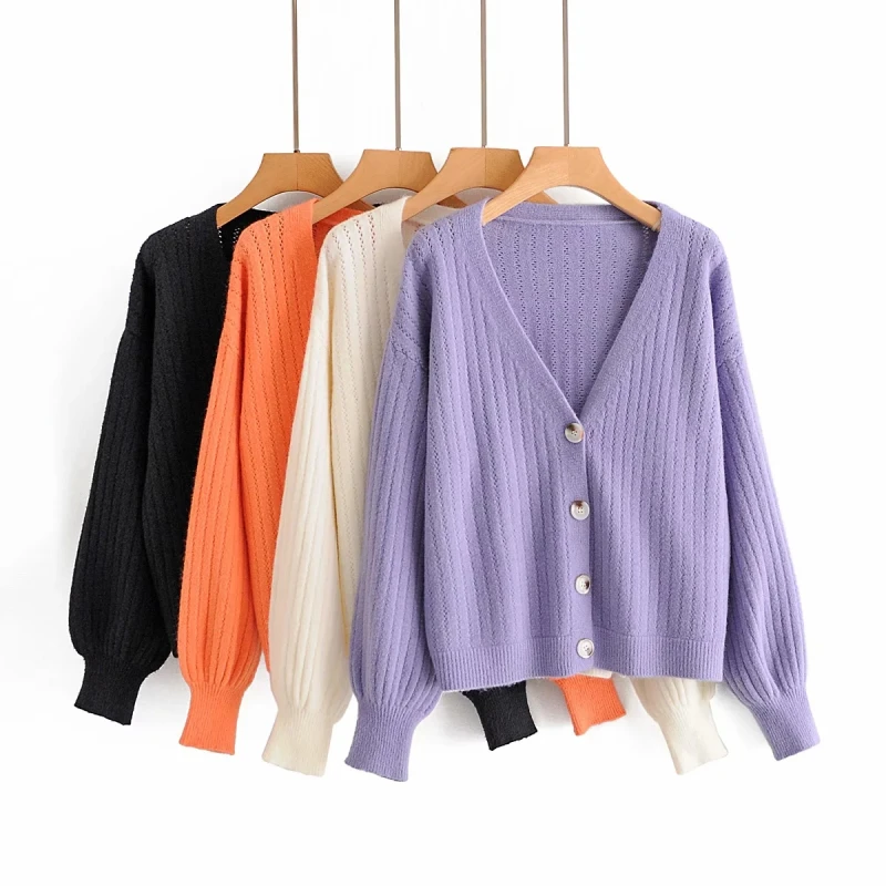 purple knitwear ladies