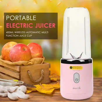 

400ml Portable Juicer Electric USB Rechargeable Smoothie Blender Machine Mixer Mini Juice Maker Fast Food Processor Mobile Mixer