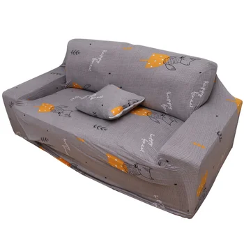 

Sofa Cover Animal Printing Modern Simple Sofa Protective Cover Removable Washable Sofa Cushion Cover for Home (Grey Orange, One-
