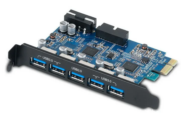 

Orico PVU3-5O2I Five PCI-E Turn USB3.0 Expansion Card Desktop Board Expand Card