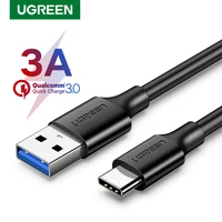 Ugreen USB نوع C كابل لسامسونج غالاكسي S9 نوت 8 9 USB 3.0 نوع-C USB C 2.4A شحن سريع كابل البيانات لهواوي P10 P20 برو