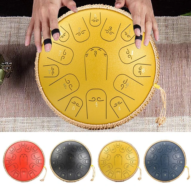 Steel Tongue Drum Enfant Adulte Mini Tambour À Langue En Acier 8 Notes 4  Pouces Mini Tambour À Main Pour Méditation Yoga Zen Cadeaux