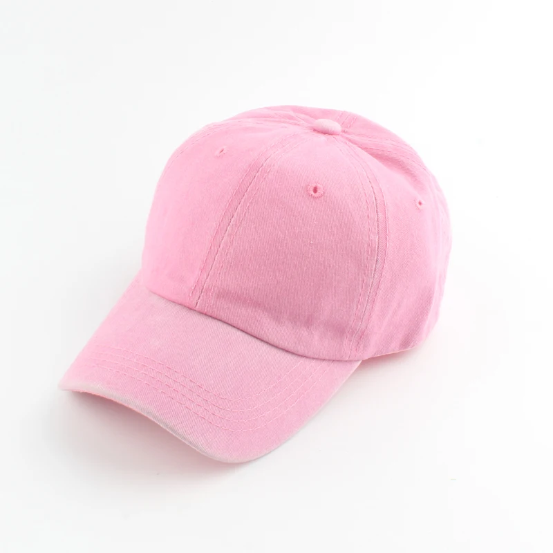 Хлопок вымытая винтажная детская бейсбольная Кепка Snapback детская хип-хоп девочки-мальчики бейсболка