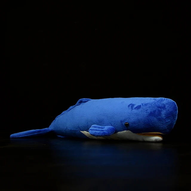 54 cm whale plush toy, realistic sperm whale simulation plush toy, soft marine animal, plush toy pot whale large doll, fin child