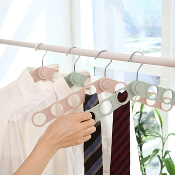 

Folding Scarf Hanger Drying Rack Multi-function Clothes Hanger Storage Racks Holes Plastic Towel Display Hanger Closet Organizer