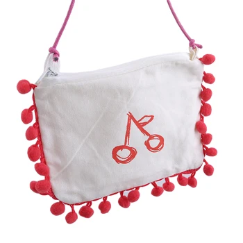 

Girl Coin Purses Fashionable Delicate Tassel Shoulder Bags For Girls Literary Style Creative White Canvas Small Bag Femme Gift