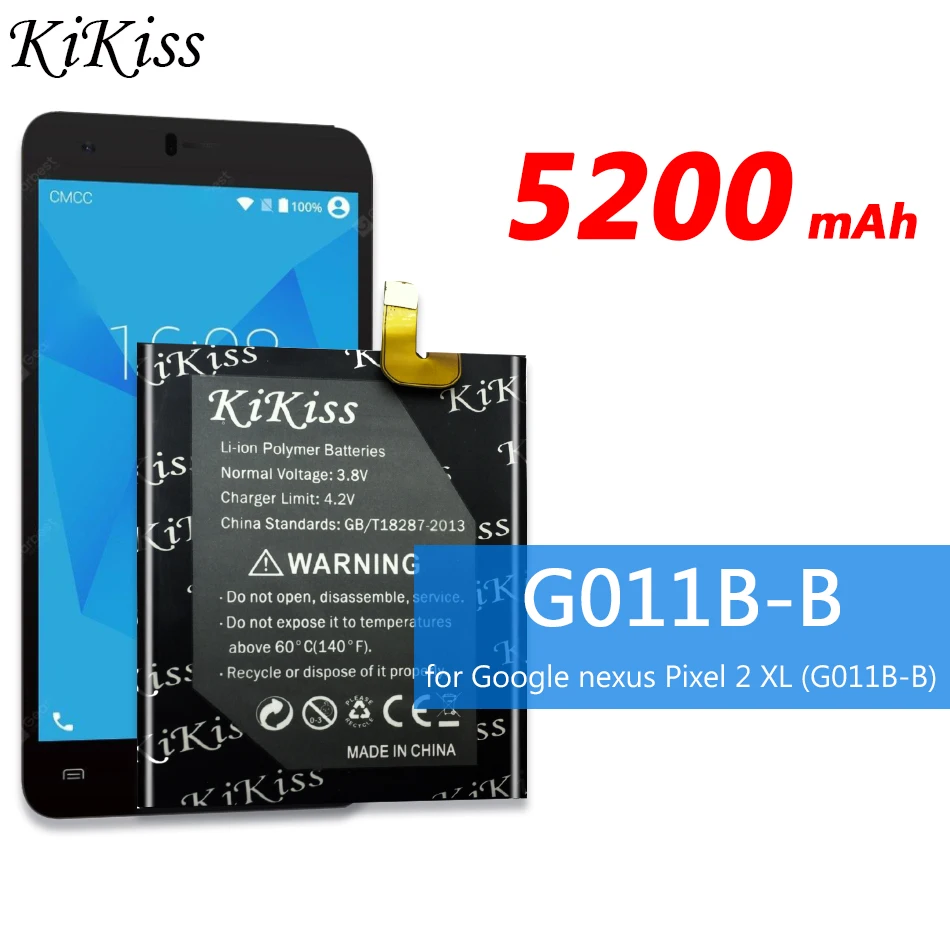 5200 мАч батарея большой емкости для Google Nexus Pixel 2 XL(G011B-B) мобильный телефон литий-ионный полимерный аккумулятор большой мощности G011B-B