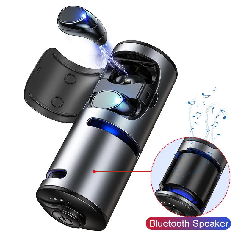 CALETOP 3 в 1 Bluetooth 5,0 наушники 1200 мАч Внешний аккумулятор 3D стерео динамик Hifi наушники с микрофоном Handsfree металлический корпус