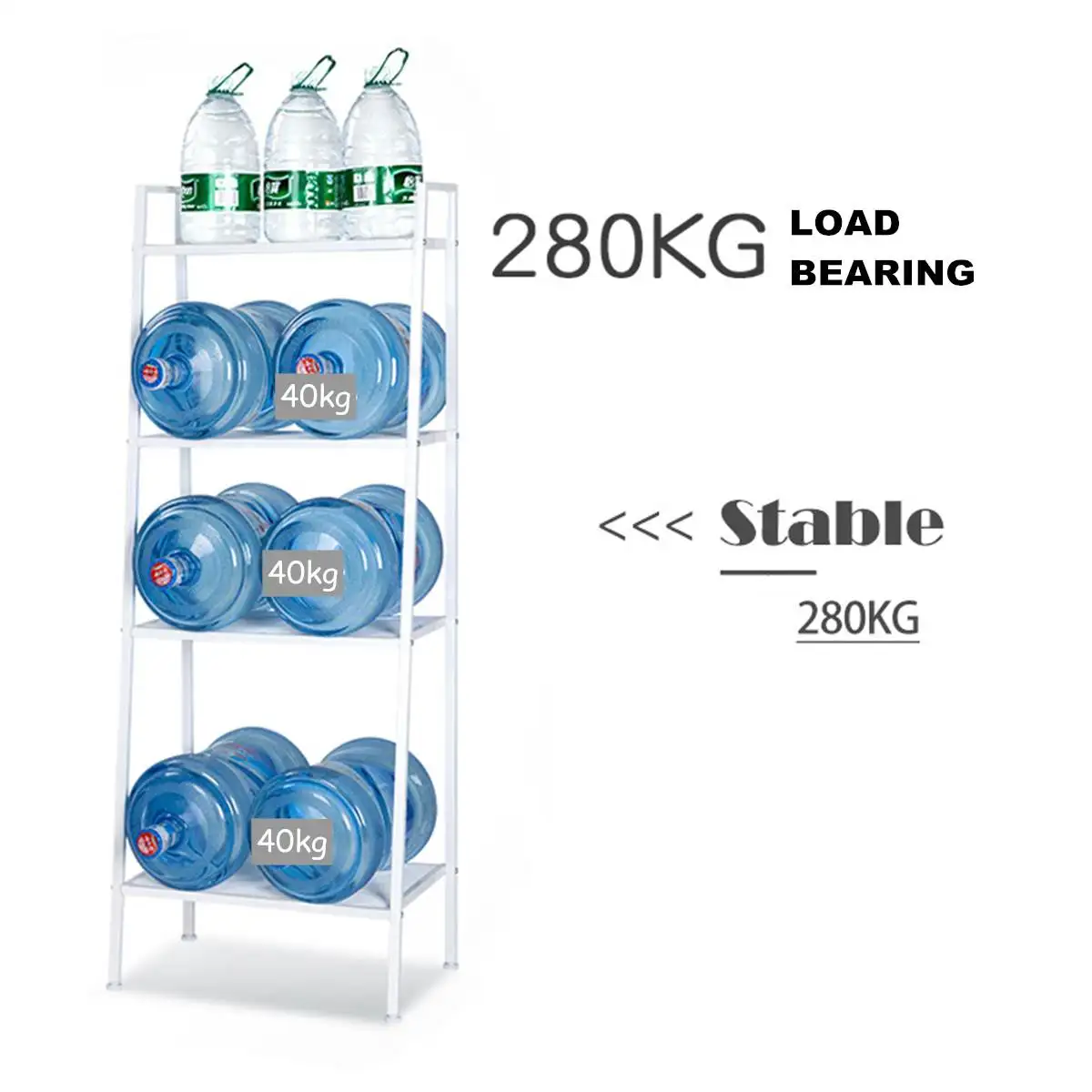 

4Tiers Nordic Wire Storage Rack Shelf Living Room Sundries Bookshelf Adjustable Oragnizer Home Decoration Floor Stand Shelf