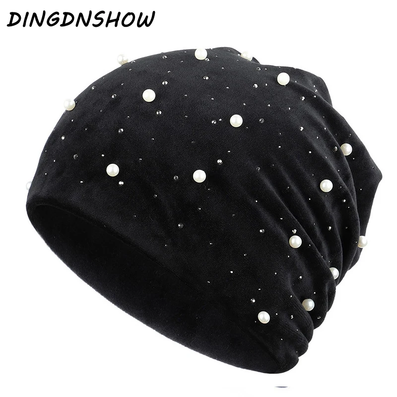 [DINGDNSHOW] брендовая шапка, хлопковая Теплая Зимняя кепка Skullies Beanies, женская вязаная шапка