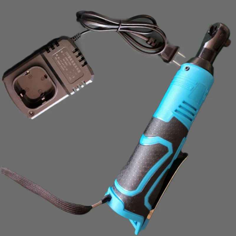 

1X Wrench+1X Charger 230RPM No-load Speed 60N.m 3/8inch Right Angle Cordless Electric Ratchet Wrench With Charger