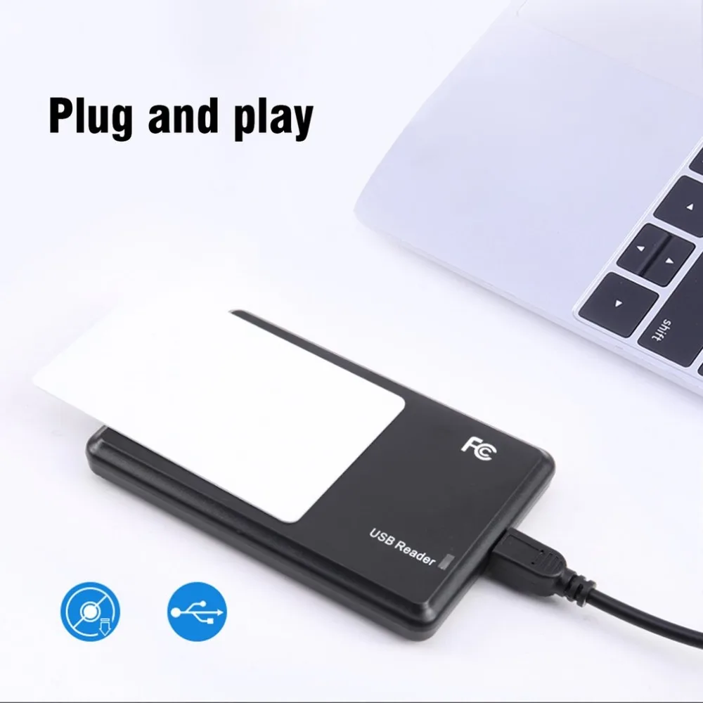 USB 13,56 МГц RFID считыватель карт программист горелка+ 3 ID ключа пряжки+ 3 ID карты смарт-карты привод бесплатно