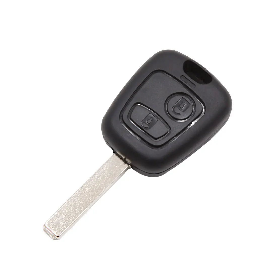 Key Case Auto 2 Buttons Uncut Insert Key Fob Case Remote Control Shell Car Accessories for Peugeot 106 107 206 207 306 307