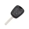X Autohaux 2 Buttons Uncut Insert Key Fob Case Remote Control Shell Replacement Car Key Case for Peugeot 106 107 206 207 306 307 ► Photo 3/6
