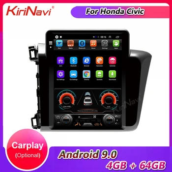 

KiriNavi 10.4" Vertical Tesla Style Screen Android 9.0 Auto Radio For Honda Civic Car Multimedia Player GPS 4G Stereo 2012-2015