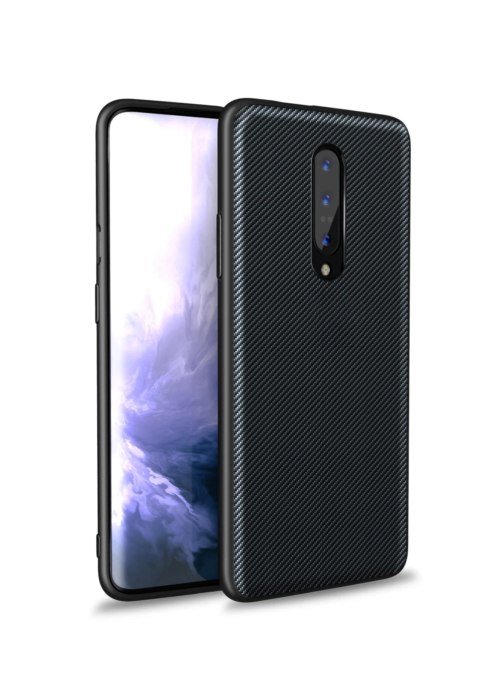 Для OnePlus 7 Pro Чехол-бампер задняя крышка песчаник углеродное волокно для Oneplus 7 7T Pro 6T 6 5T 5 полный защитный противоударный чехол