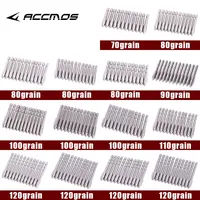 12/24PCS 70 80 90 100 110 120 Grain Stainless Steel Bullet Point Tip For Id 4.2 Mm Arrow Shaft Arrow Head Archery Accessory Bow 1