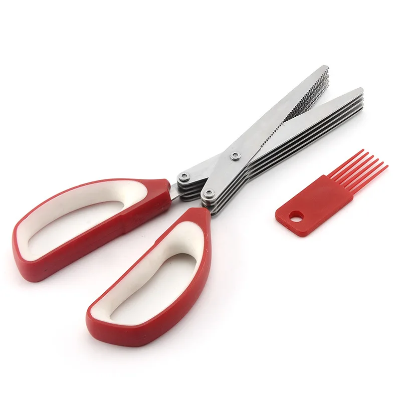 

Manufacturers Direct Selling Household Stainless Steel & Vegetable Five-layer Scissor Kitchen Scissors Multi-functional Chopped