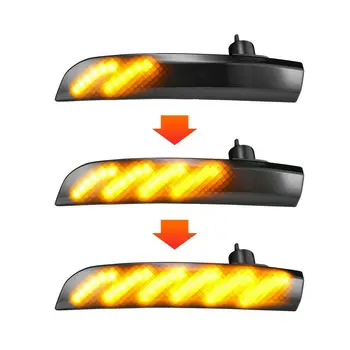 

1 Pair Yellow Turn Signal Lights Rear View Kit For Ford Kuga Ecosport 2013-2018