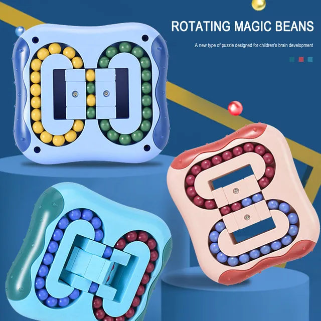Special Bean Fingertip Toys Relieve Stress Decompression Rotating Small Beads Magic Puzzle Cube Fidget Educational Spinner Game 3