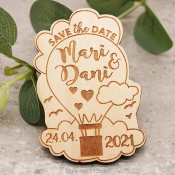 

Hot Air Balloon Save The Dates,Wood Save The Dates, Love Couple Save The Dates, Wedding Invitation, Save The Date Magnets, Wedd
