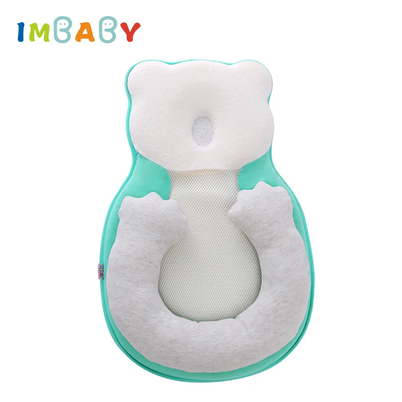 

IMBABY Baby Stereotypes Pillow Infant Newborn Anti-rollover Mattress Pillow For 0-12 Months Baby Sleeping Positioning Cotton Pad