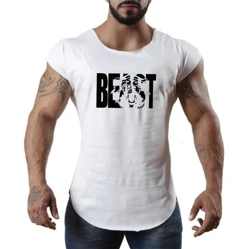 

Brand Cotton Mens Tank Top Fitness Singlets Sleeveless Workout Fashion Gym Tanktops Bodybuilding Mesh Vest Stringer Undershirt