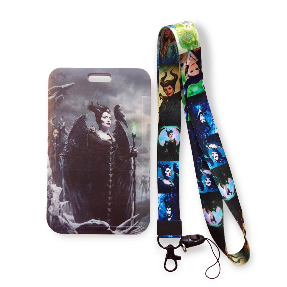 Брелок для ключей Disney Maleficent Женский шнурок с подвеской ID-карты аксессуары | Багаж